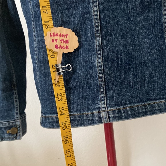 Jones Sport stretch Size Large denim jacket made in Colombia 98%cotton 2%spandex - Picture 5 of 14